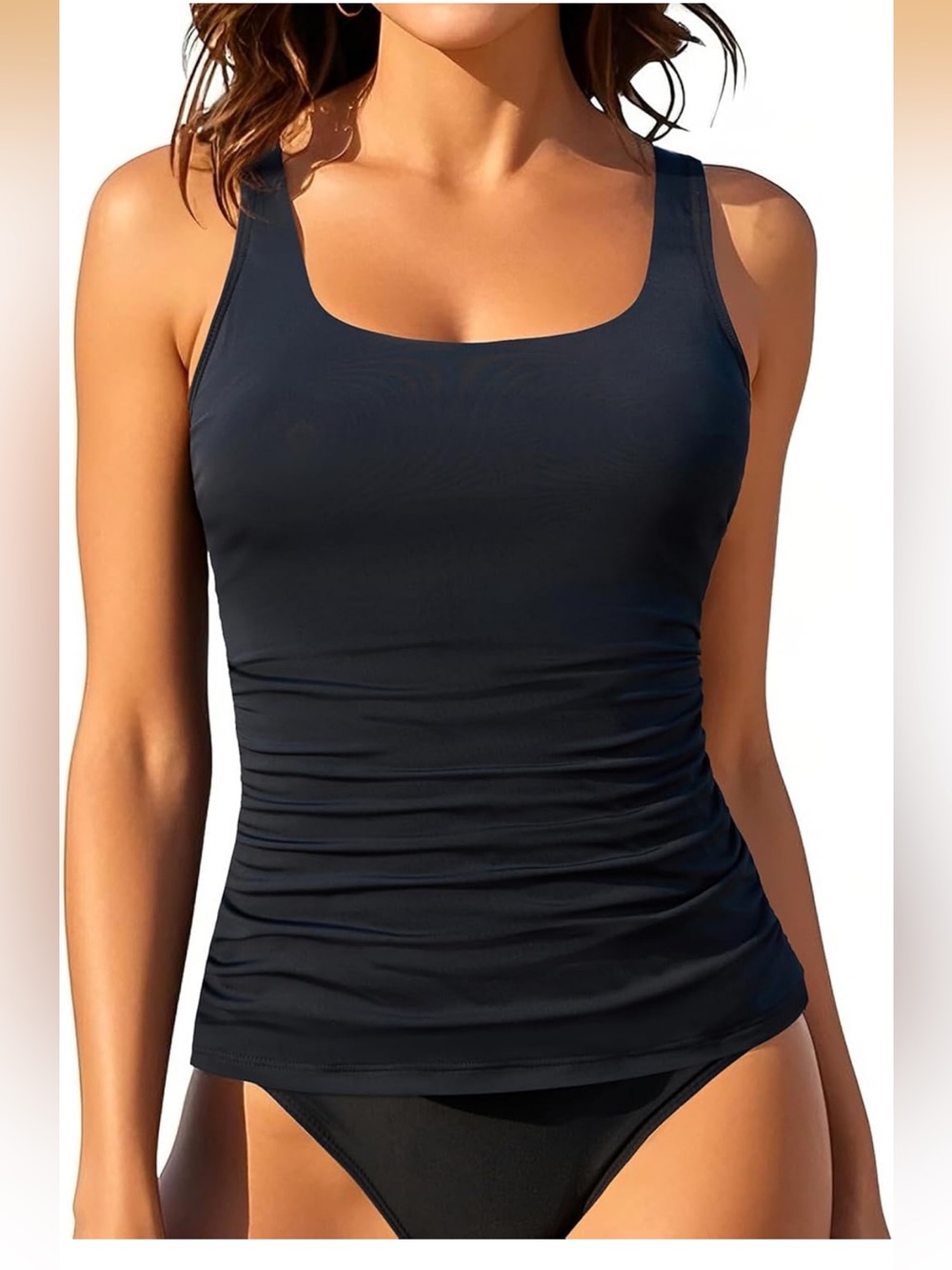 Aqua Eve Tankini Tops Only Tummy Control Swim Tank Top Modest XXL. 2202/bb4-1